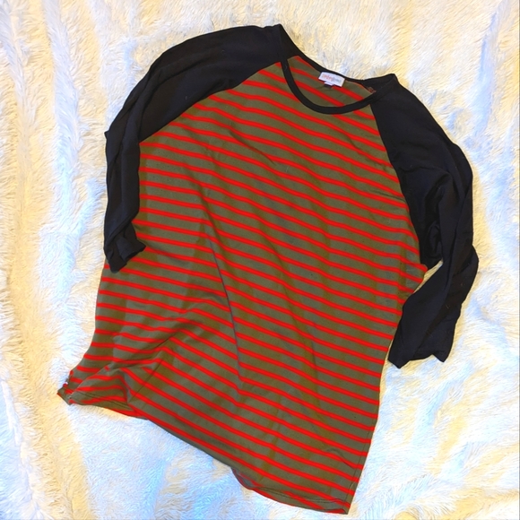 LulaRoe Striped Randy Tee GUC Size 2XL - Picture 1 of 3